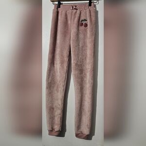 Derek Heart Girls Cozy Fleece Jogger in Pink 10/12